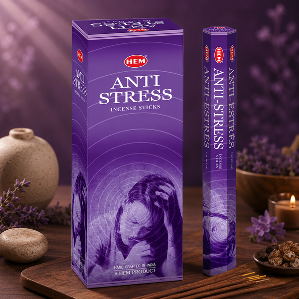 HEM Anti Stress incense sticks, 6 pack of 20g tubes