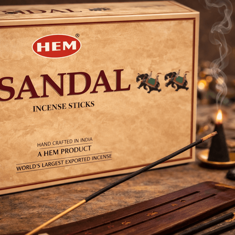 HEM Sandal Incense Sticks (Sandalo) – Pack of 6 (120 Sticks) - Taaf Trade LLC
