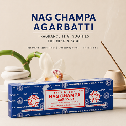 Satya Sai Baba Nag Champa incense sticks, 100g box