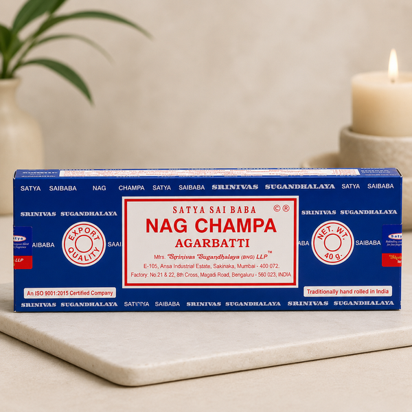 Satya Sai Baba Nag Champa incense sticks, 40g blue box