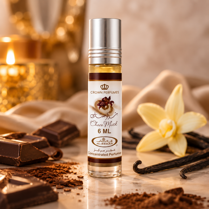 Al-Rehab Choco Musk Concentrated Perfume Rollerball - Pack of 2