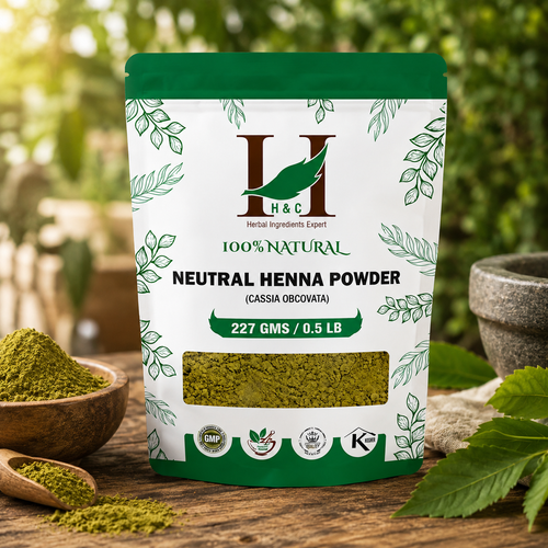 H&C neutral henna powder 227g, colourless cassia hair conditioner