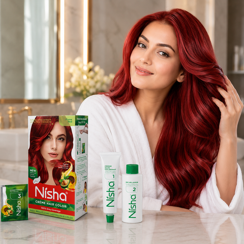 Nisha Crème Hair Color (Flame red)