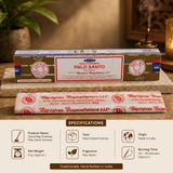 Satya Nag Champa Palo Santo Incense Sticks – 12 Packs - 180g Box