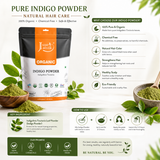 Jaivik Indigo Powder (Indigofera Tinctoria) – 227g Pack of 1