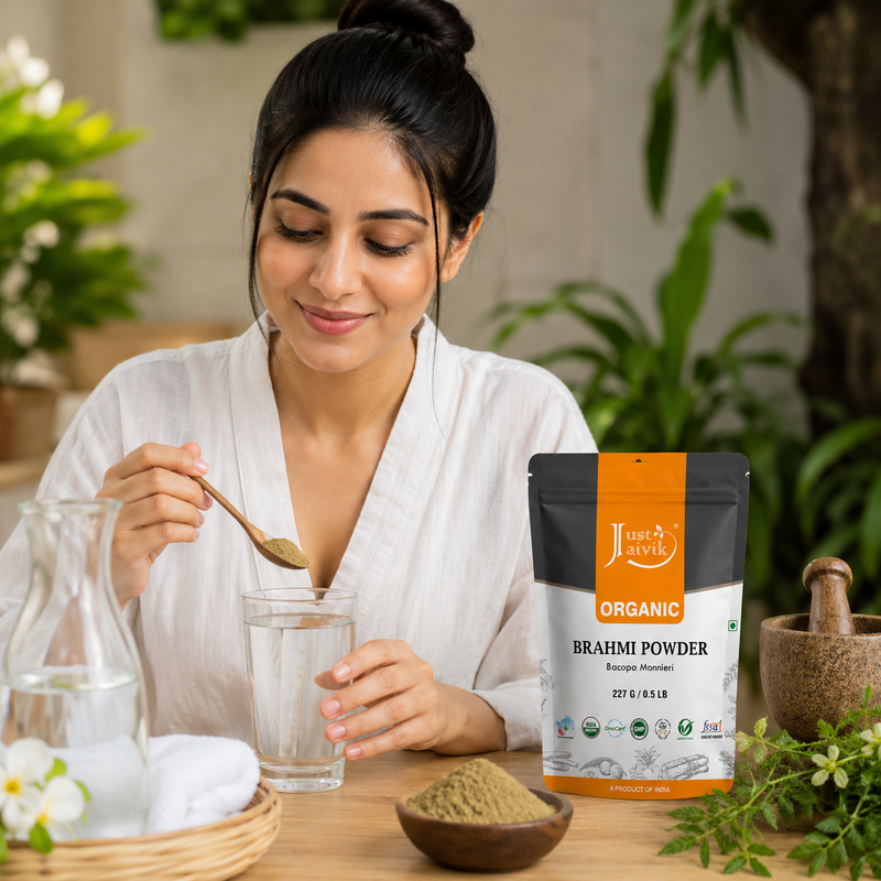 Jaivik Brahmi Powder (Bacopa Monnieri) – 227g Pack of 1