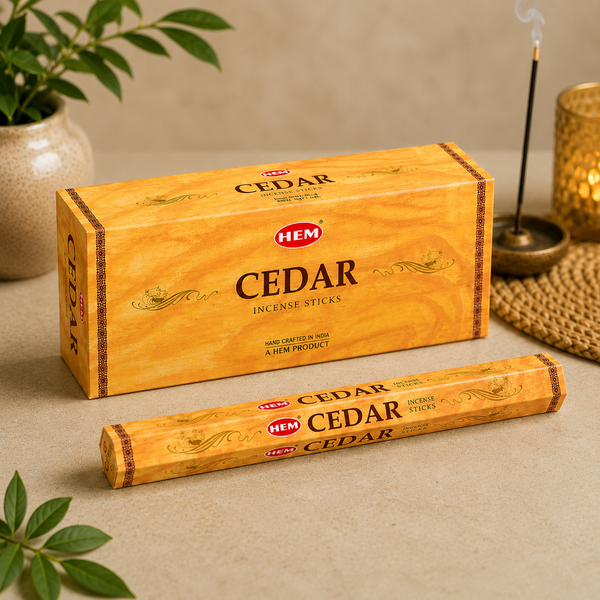 HEM Cedar incense sticks, 120 count aromatherapy pack