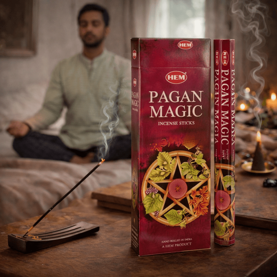 HEM Pagan Magic incense sticks, box of six 20-stick tubes