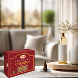 HEM Precious Chandan Incense Cones – Pack of 12 Boxes - Taaf Trade LLC
