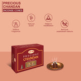 HEM Precious Chandan Incense Cones – Pack of 12 Boxes - Taaf Trade LLC
