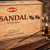 HEM Sandal Incense Sticks (Sandalo) – Pack of 6 (120 Sticks) - Taaf Trade LLC