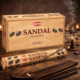 HEM Sandal Incense Sticks (Sandalo) – Pack of 6 (120 Sticks) - Taaf Trade LLC