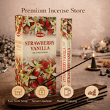 HEM Strawberry Vanilla Incense Sticks – Pack of Six 20‑Stick Tubes - Taaf Trade LLC