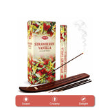 HEM Strawberry Vanilla Incense Sticks – Pack of Six 20‑Stick Tubes - Taaf Trade LLC