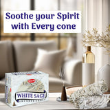 HEM White Sage Incense Cones – 12 Boxes of 10 Cones - Taaf Trade LLC