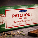 Satya Champa Patchouli Incense Sticks – 15 g - Taaf Trade LLC
