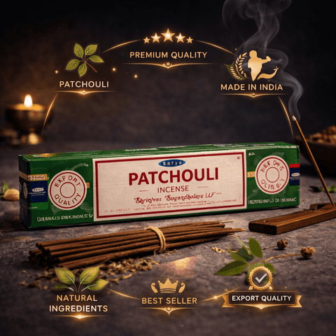 Satya Champa Patchouli incense sticks, 15g packs