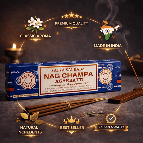 Satya Sai Baba Nag Champa agarbathi, 12 packs of 15g