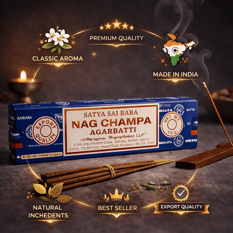 Satya Sai Baba Nag Champa Agarbathi 15Gm X 12 packs