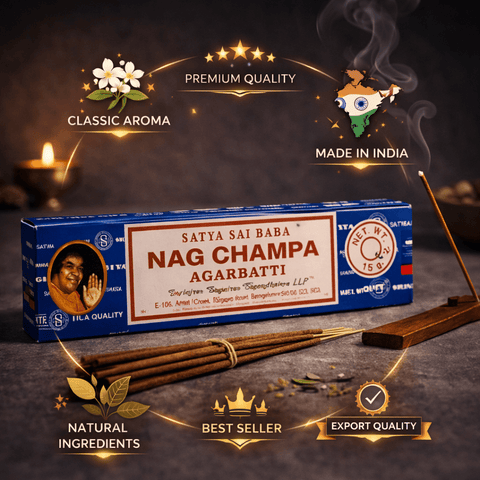 Satya Sai Baba Nag Champa incense sticks, 250g box