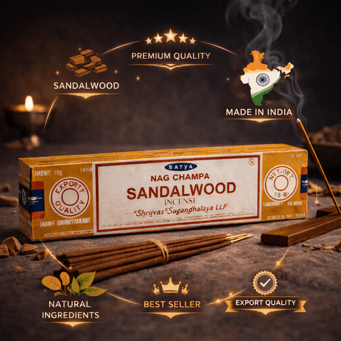 Satya Sandalwood incense sticks, 12 box value pack
