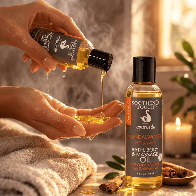 Soothing Touch Ayurveda Organic Sandalwood Massage Oil - Taaf Trade LLC