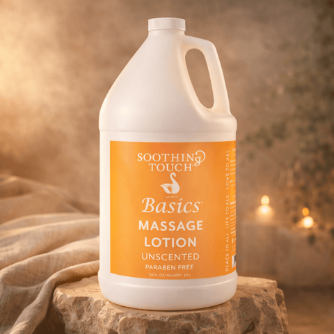 Soothing Touch Basics massage lotion, 1 gallon bottle