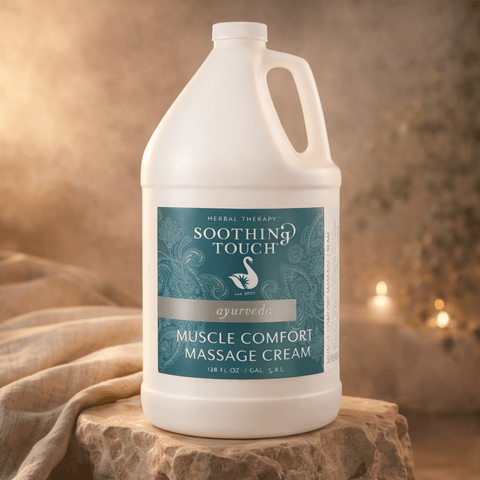 Soothing Touch Comfort massage lotion with pump dispenser