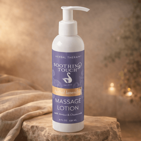 Soothing Touch Herbal Lavender massage lotion, 8 oz bottle