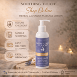 Soothing Touch Herbal Lavender Massage Lotion – 8 oz - Taaf Trade LLC