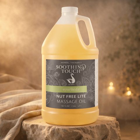 Soothing Touch nut-free massage oil, 1 gallon