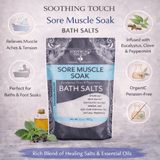 Soothing Touch Sore Muscle Bath Salts – Muscle Relief & Relaxation Soak - Taaf Trade LLC