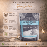 Soothing Touch Sore Muscle Bath Salts – Muscle Relief & Relaxation Soak - Taaf Trade LLC