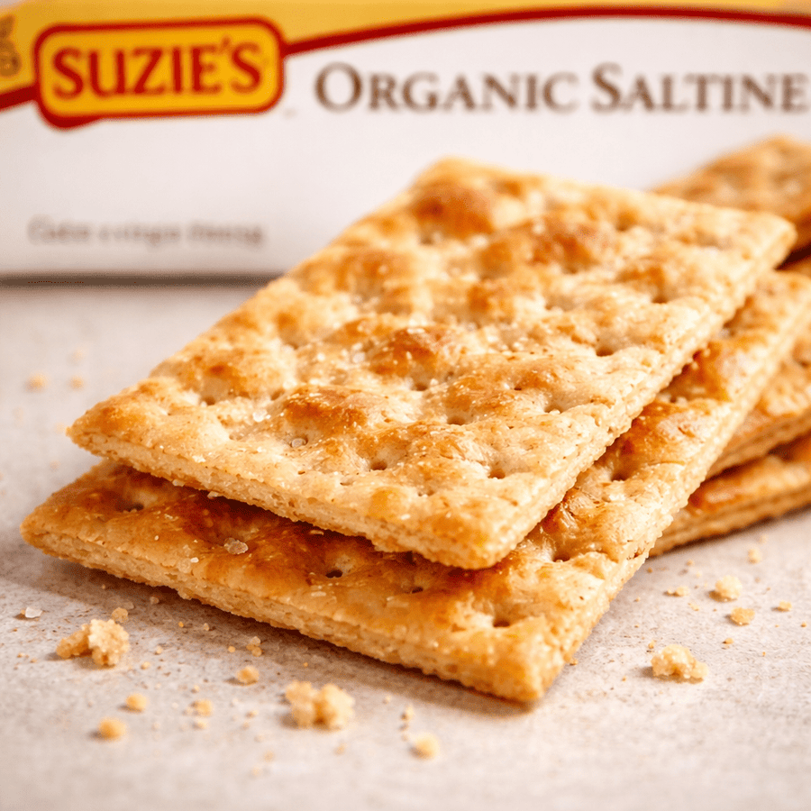 Suzie's organic saltine crackers, 3 pack